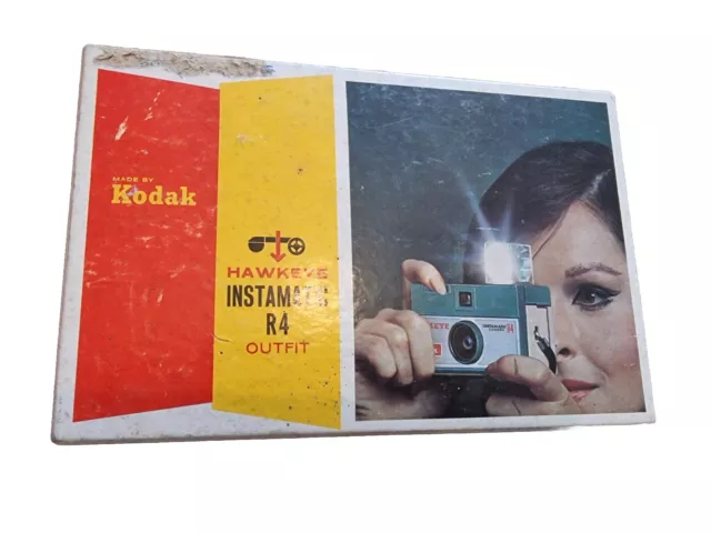 Vintage Kodak Hawkeye Instamatic R4 Camera.Never Used, +3 Philips Photoflux-PFC4