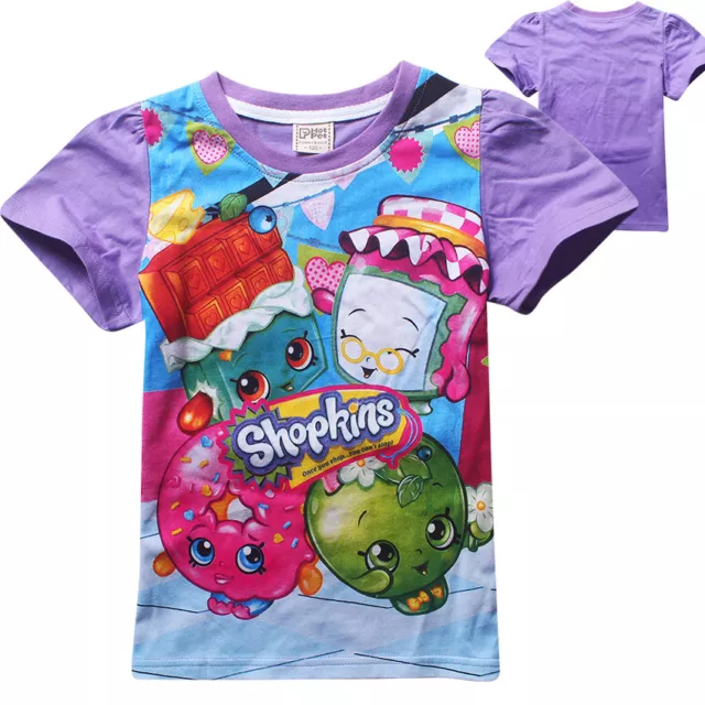 Girls SHOPKINS cotton T-shirt shirt top clothing size 3 4 6 8 new in AU