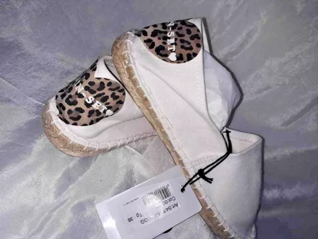 Twin Set Espadrillas Donna Bianco Leopard Woman Shoes Schuhe Zapatos Chaussures 2