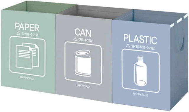 Recycle Bag Separate Bin Waterproof Waste Baskets Multicoloured