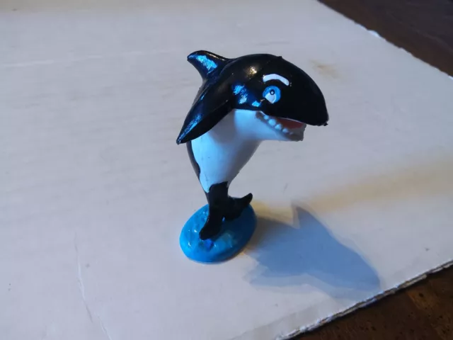 Vintage Shamu Orca Mini Whale Figure; Sea World; 1987