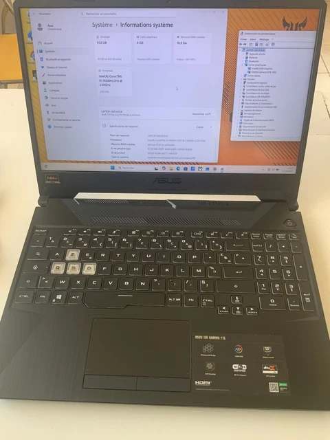 PC Portable Gamer Asus FX570ZD 15" - GTX, SSD 512 Go - Occasion En Bon État