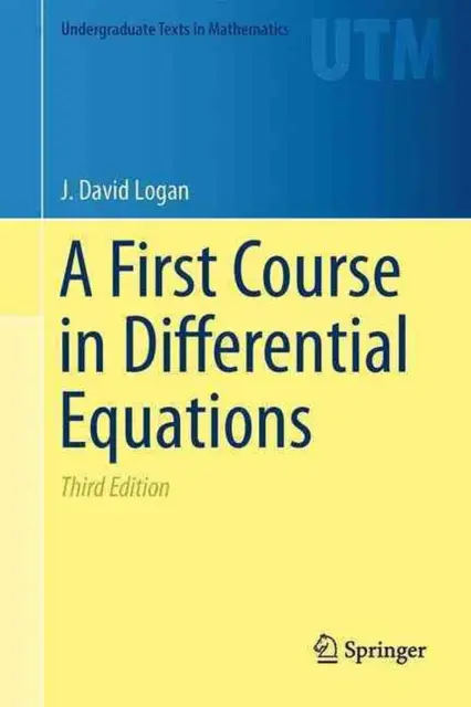 A First Course in Differential Equations by J. David Logan (English) Hardcover B