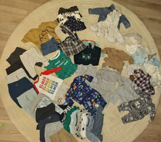 Huge Bundle 0-3 Months Baby Boys Highstreet Clothing Set - Excellent Condition