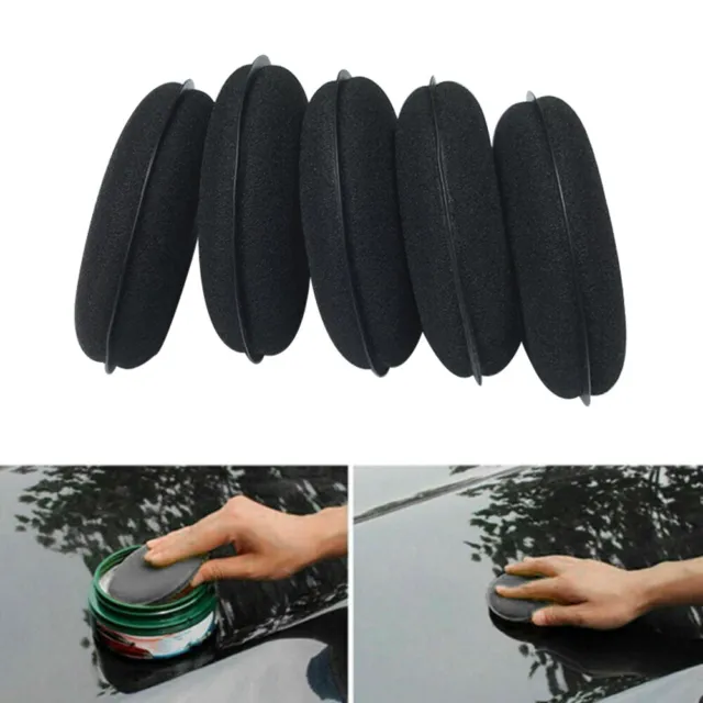 Microfiber Foam Sponge Polish Wax Applicator Pads Car Home Cleaning Tool Durable