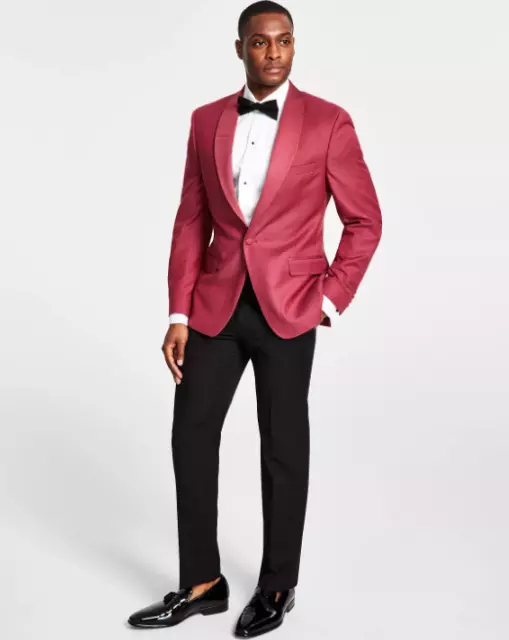 Alfani Mens Slim Fit Tuxedo Jacket Dusty Rose 40S