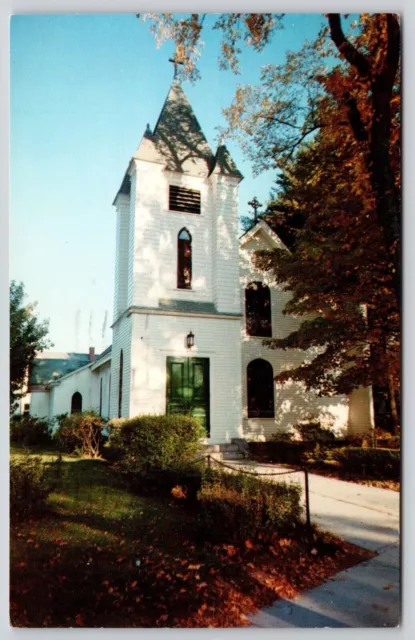 Out Lady Mountains North Conway New Hampshire Church Chapel VNG WOB PM Postcard