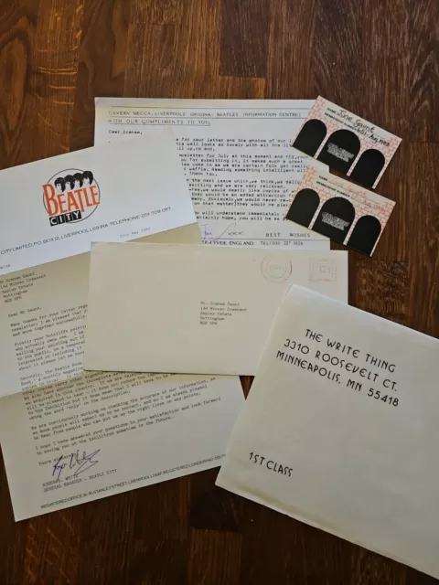 Cavern Mecca Fan Club Collection 1983 Letters Membership Cards Etc