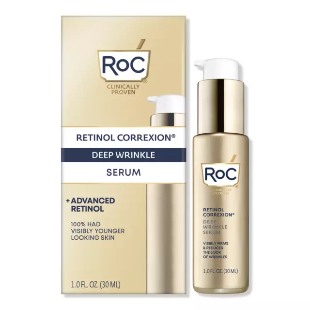 ROC RETINOL CORREXION Deep Wrinkle Anti-Aging Facial Serum-1 fl oz $22. ...