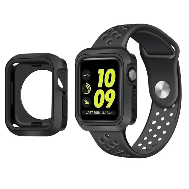 Soft TPU Case for Apple Watch Series 4/5/6 44mm/SE/SE (2022) 44mm - Black