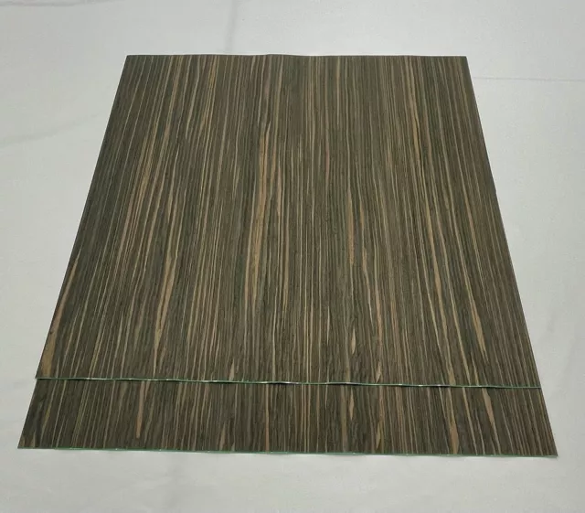 Composite Macassar Ebony Wood Veneer 1/42 Thick. 2 Sheets (24” X 24”) 4 Sq Ft