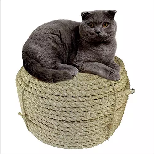 Natural 8mm x 30m Sisal Rope Coils Cats Garden Decking Pets Cat Scratching Post