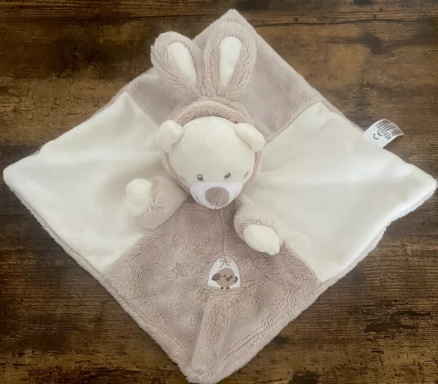 Simba Toys doudou plat ours déguisé en lapin blanc marron État Neuf
