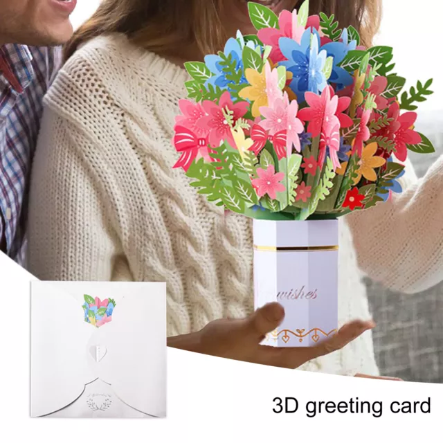 Papier-flyout-karten 3d-grußkarte Blumenstrauß Zum Muttertag Mit Blumenkunst