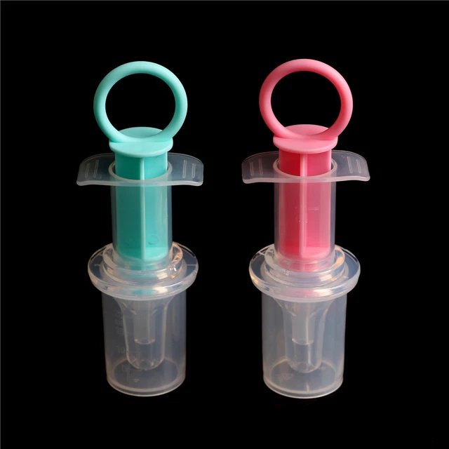 Dispensador gotero medicino para bebé utensilio chupete de guerra plana alimentación con aguja ^JQ