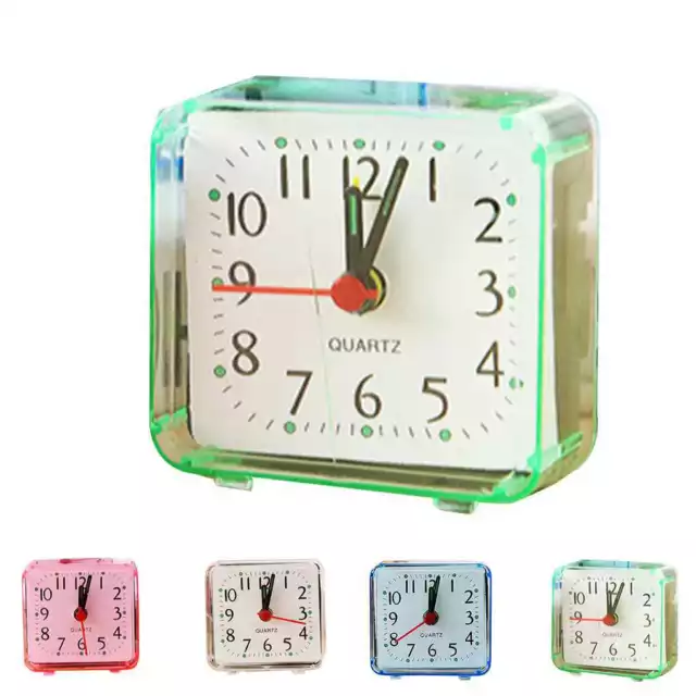 Cute Portable Mini Children Student Square Small Bed Compact Travel Alarm Clock
