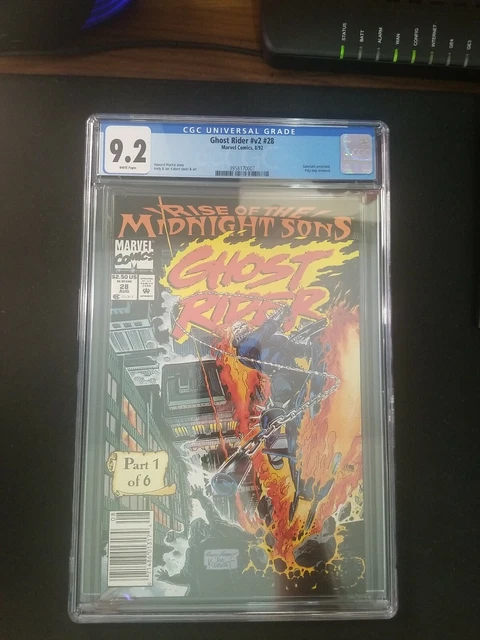 Ghost Rider Vol 2 28 CGC 9.2 1st Appearance Midnight Sons, Lilith 1992 Newsstand