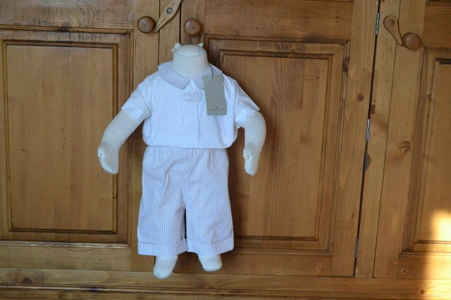 ENSEMBLE CYRILLUS 12 mois superbe pour bapteme ou autres pantalon