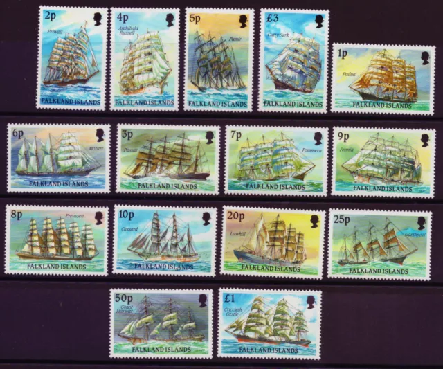 ISOLE FALKLAND 1989 barche a vela Michel 488-02 **/NH