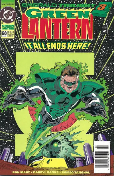 GREEN LANTERN (Vol. 2) #50 F, Glow cover, Newsstand, DC Comics 1994 Stock Image