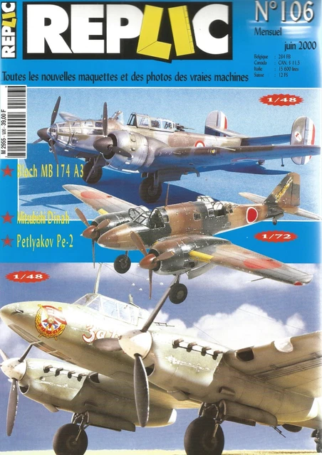 REPLIC N°106 BLOCH MB 174 A3 / MITSUBISHI DINAH / PETLYAKOV Pe-2/ CAMOUFLAGE RAF