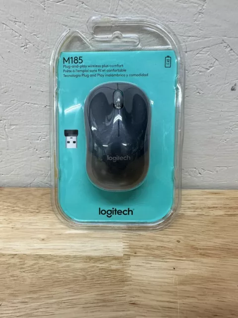 Logitech M185 Wireless Mouse - Swift Gray 910-002225 New Sealed Package