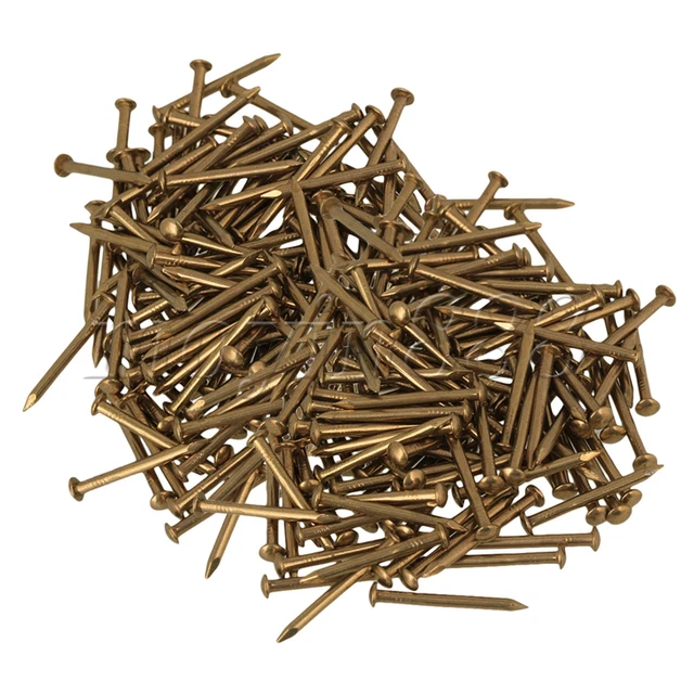 200pcs 18mm Brass Round Head Antique  Copper Furniture Miniature Nail