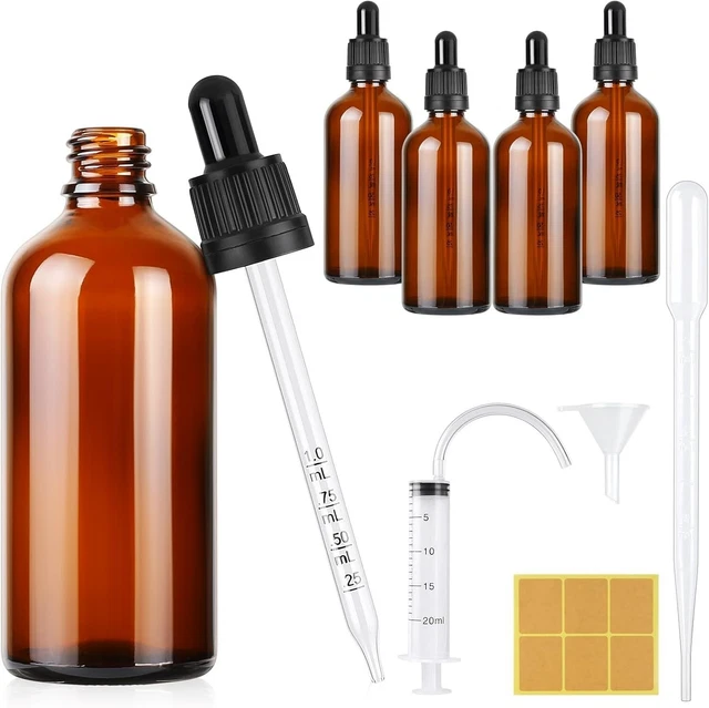 Glas-Tropferflasche 20 ml braun / Braunglasflasche / Tropfflasche / Apothekerfläschchen