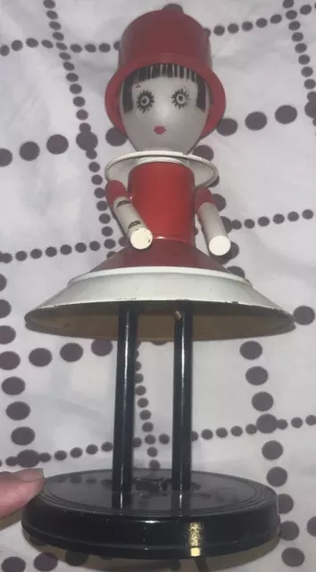 Vintage Signed Chase Chrome 30s Art Deco Enamel Woman Boudoir Lamp