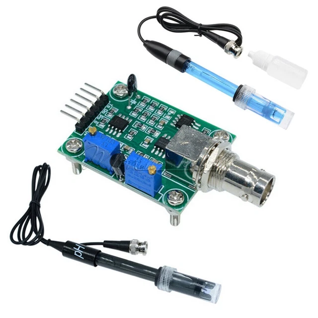 Modulo Sensore PH Con Sonda BNC - Kit Misurazione PH 0-14, Per Acquari, Idroponica, Laboratorio