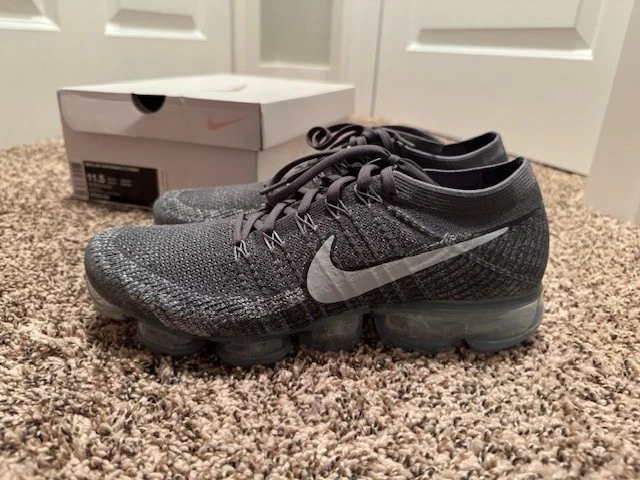 Nike Air Vapormax Flyknit-Dark Grey/Black/Wolf Grey-Size 11.5-New w/ Box