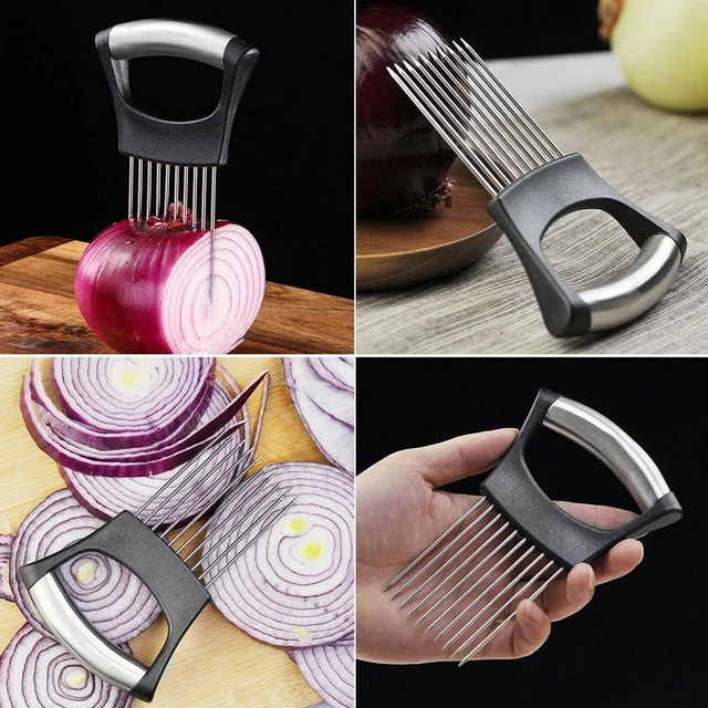 Food Slice Assistant Onion Holder Cutting Aid Strips Meat OFF Slicer -79% C9M4
