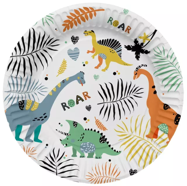 Folat 61930 Paper Party Tableware Round Paper Plates Diameter 23 cm - Pack of 8