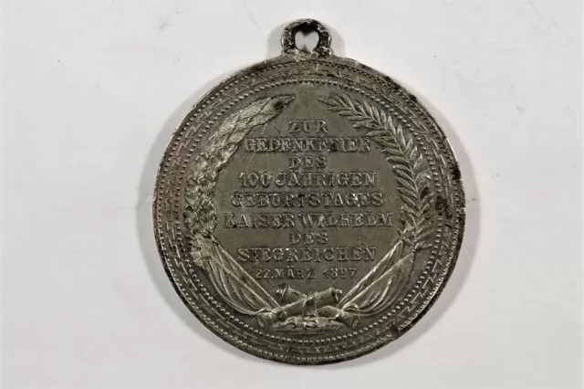 Medaille 1897 - Preußen Kaiser Wilhelm Gedenkfeier zum 100. des Siegreichen / R1