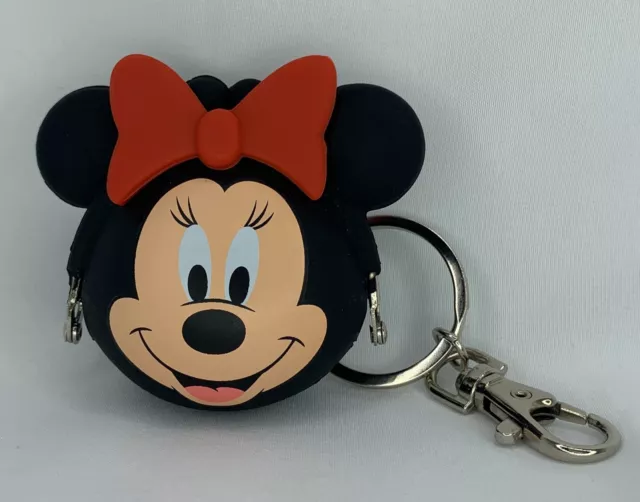 Disney Parks Minnie Mouse Coin Purse Pouch Clip Keychain