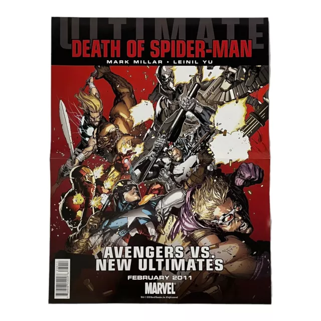Marvel Comics 13" X 10" Folded Promotional  Poster Death of Spider-Man