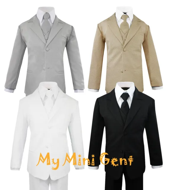 My Mini Gent Baby Toddler Boys 5PC Classic Fit Formal Suit Set Choice of Colors