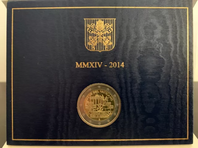 2 Euro Gedenkmünze Vatikan 2014 im Folder