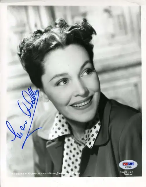 Maureen O`sullivan Psa Dna Coa Hand Signed 8x10 Photo Autograph Authenticated