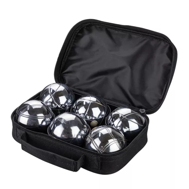 912472 Boule-Set mit 6 Kugeln je 720g Ø 73 mm Boccia Petanque