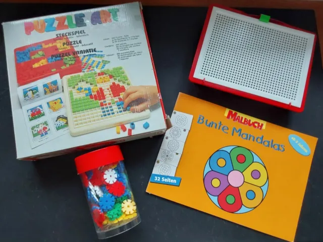 Steckspiel Puzzle Art, Steckspiel, Steckblumen, Mandala-Malbuch für Kinder