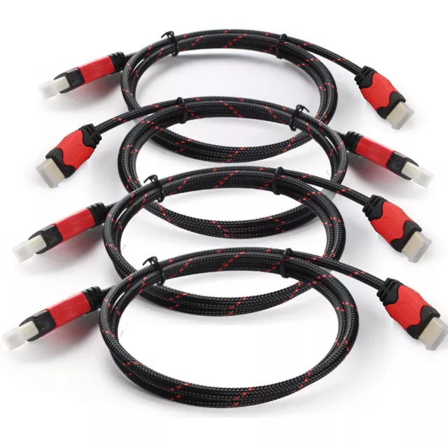 1M Braided HDMI Cable Cord (1080p 4K 3D High Speed with Ethernet ARC)-TOP Series