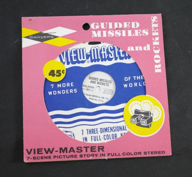 View-Master Guided Missiles and Rockets SINGLE reel B6564 1959 some bubbling