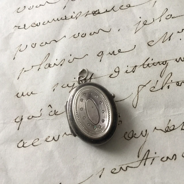 Pendentif En Argent Massif Avec Pierre Bleue - Bijou Argent Sterling - Occasion à Personnaliser