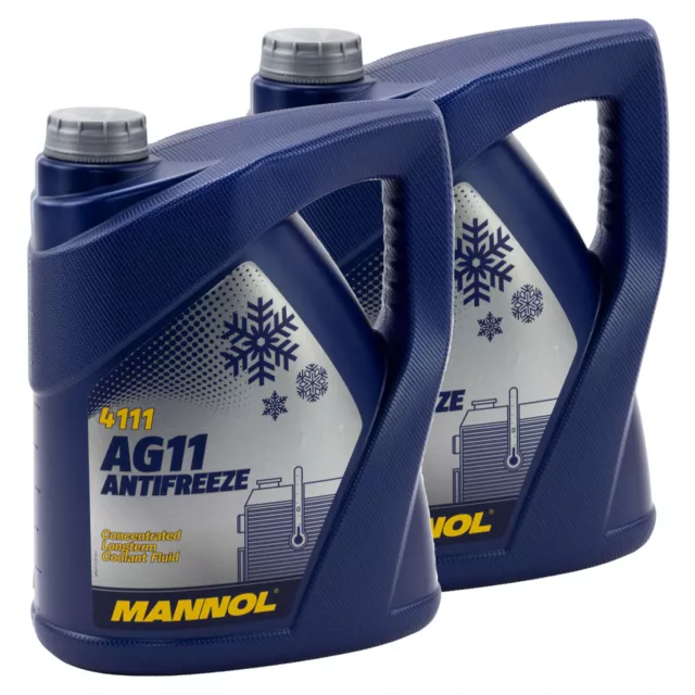 Kühlerfrostschutz Konzentrat MANNOL AG11 Longterm -40°C 2x 5 Liter blau