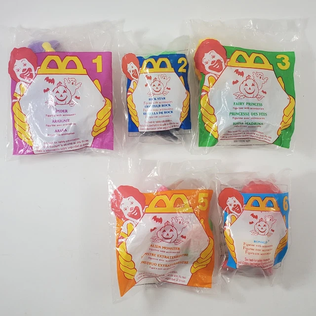 McDonalds McNugget Buddies Halloween Happy Meal Toys 1996 VTG NIP Toys 1 2 3 5 6