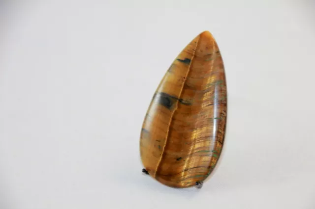 Natural Unikat Tigerauge,Tiger eye, Edelstein Cabochon 51x27x4mm 50ct (27)