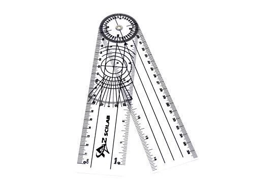 A2zscilab Plastic 8" Spinal Goniometer 360 Degree Isom Physical Therapy Angle Pr