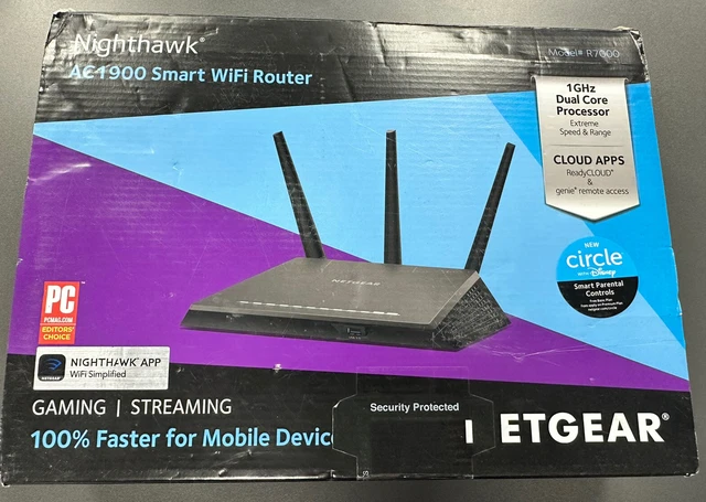 Netgear Nighthawk R7000-100Uks Ac1900 Dual Band Gigabit Router Wifi