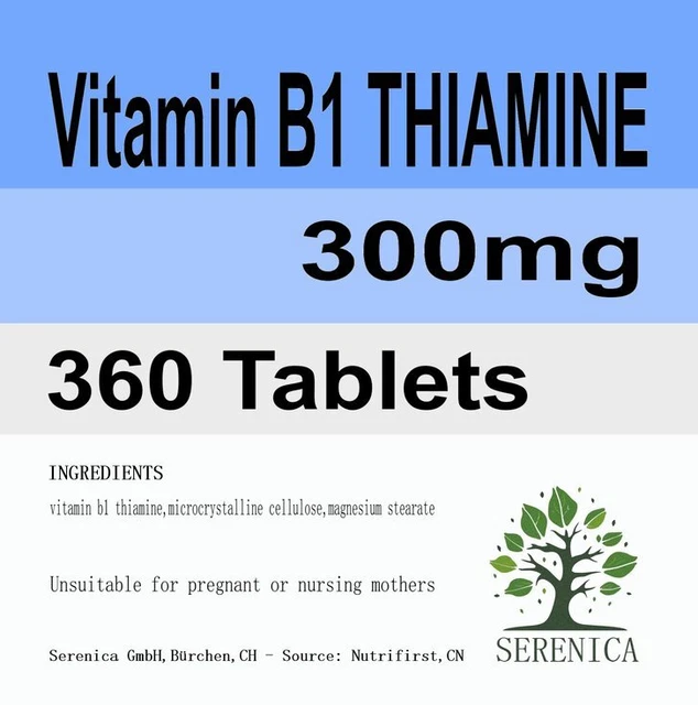 Vitamin B1 THIAMINE 300mg x 360 Tablets